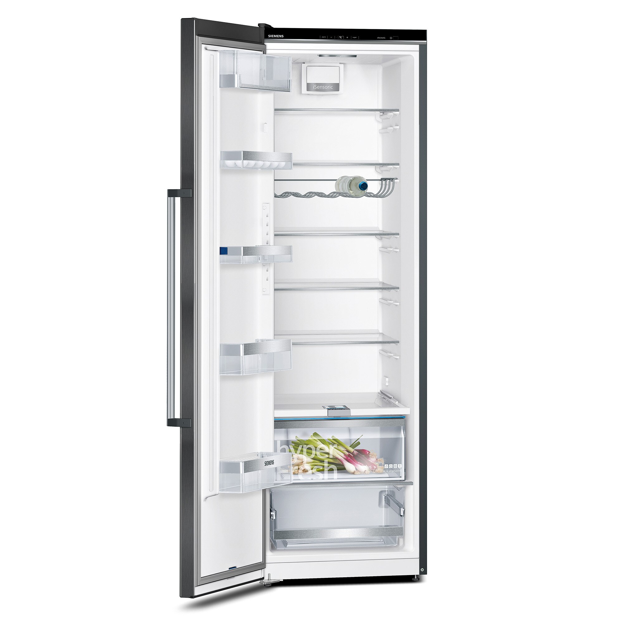 Recondicionado - Grade B - Frigorífico de 1 Porta Siemens iQ500 KS36VAXEP com Gaveta HyperFresh Plus de 186 cm - Black Inox Preto / Inox-2