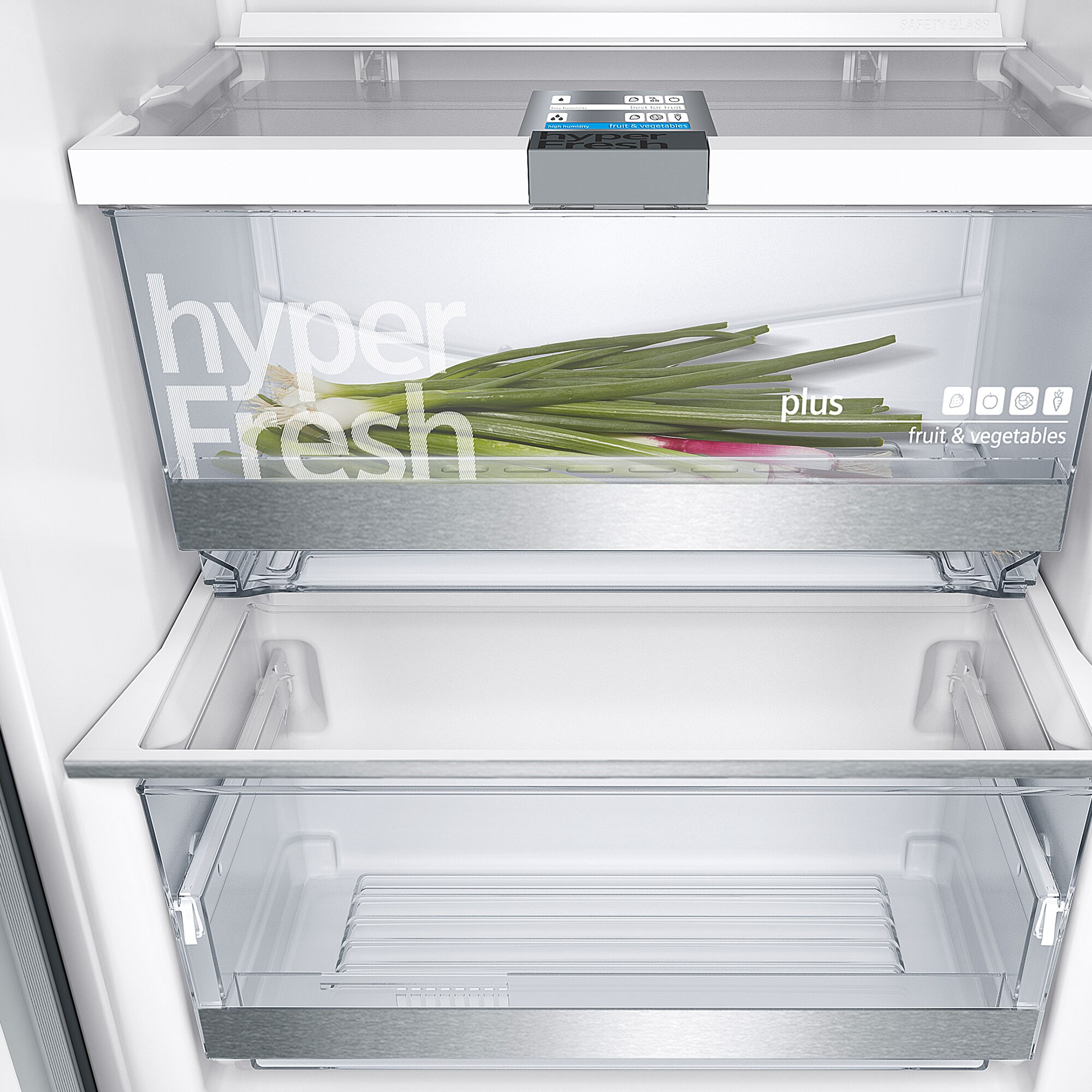 Recondicionado - Grade B - Frigorífico de 1 Porta Siemens iQ500 KS36VAXEP com Gaveta HyperFresh Plus de 186 cm - Black Inox Preto / Inox-3