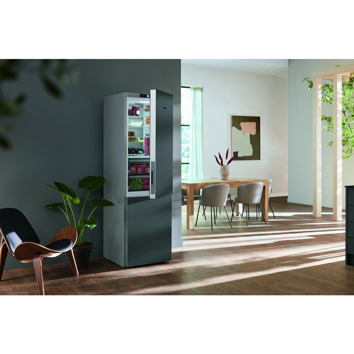 Recondicionado - Grade A - Frigorífico Combinado Miele KFN 4799 AD OBS PerfectFresh Pro e NoFrost e de 201,5 cm - Preto Obsidiana Mate Preto mate-6