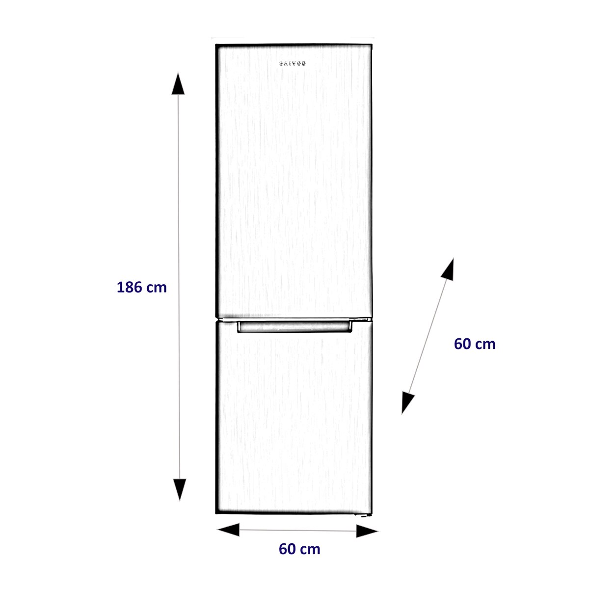 Recondicionado - Grade B - Frigorífico Combinado Saivod CC18660NFXD Total No Frost de 186 cm - Inox Inox-4