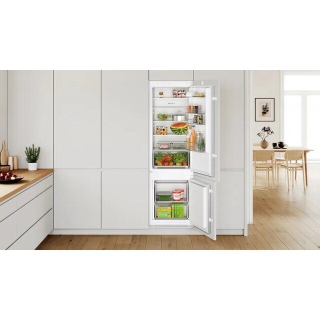 Recondicionado - Grade A - Frigorífico Combinado Encastrável Bosch Serie 2 KIV87NSE0 Low Frost e de 177,2 cm - Branco Branco-2