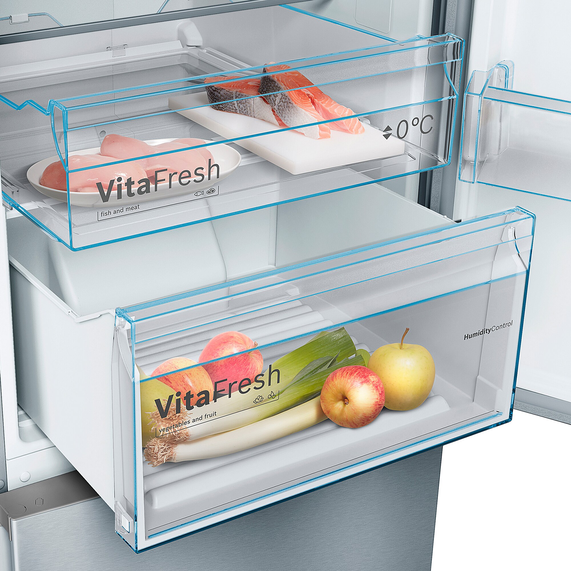 Recondicionado - Grade A - Frigorífico Combinado Bosch Série 4 KGN366ICF VitaFresh PerfectFit e No Froste de 186 cm - Inox Anti-dedadas Cinza-6