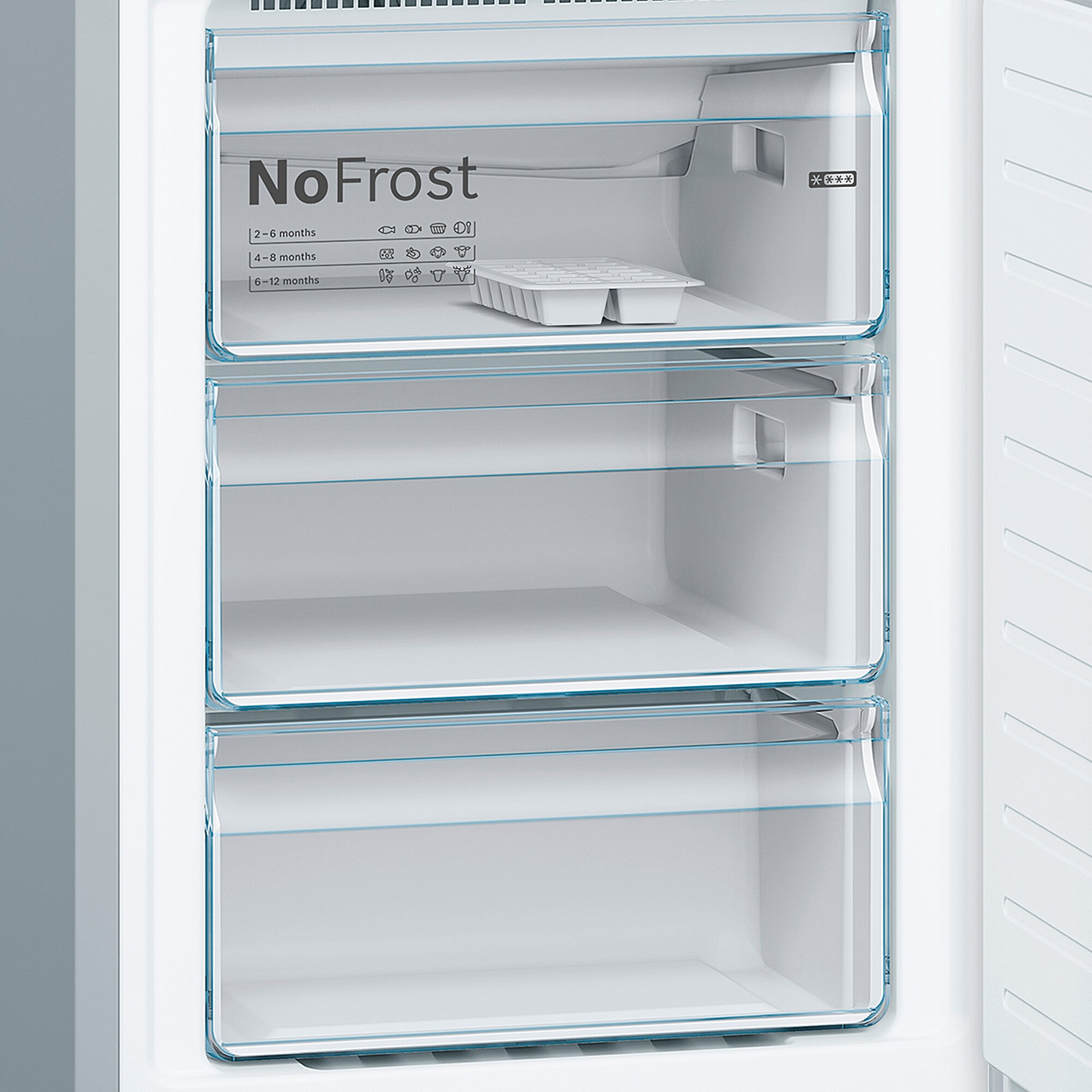 Recondicionado - Grade A - Frigorífico Combinado Bosch Série 4 KGN366ICF VitaFresh PerfectFit e No Froste de 186 cm - Inox Anti-dedadas Cinza-7
