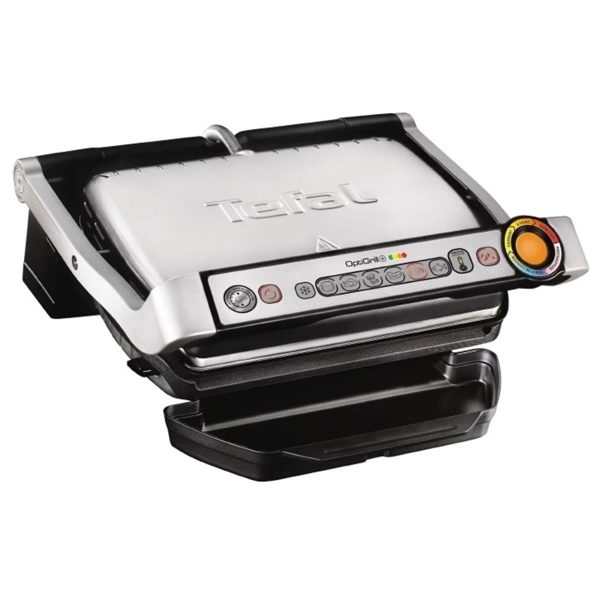 Recondicionado - Grade B - Grelhador de Placas Tefal Optigrill GC712D12 de 2000 W com 6 Programas de Culinária - Prateado Prateado-2