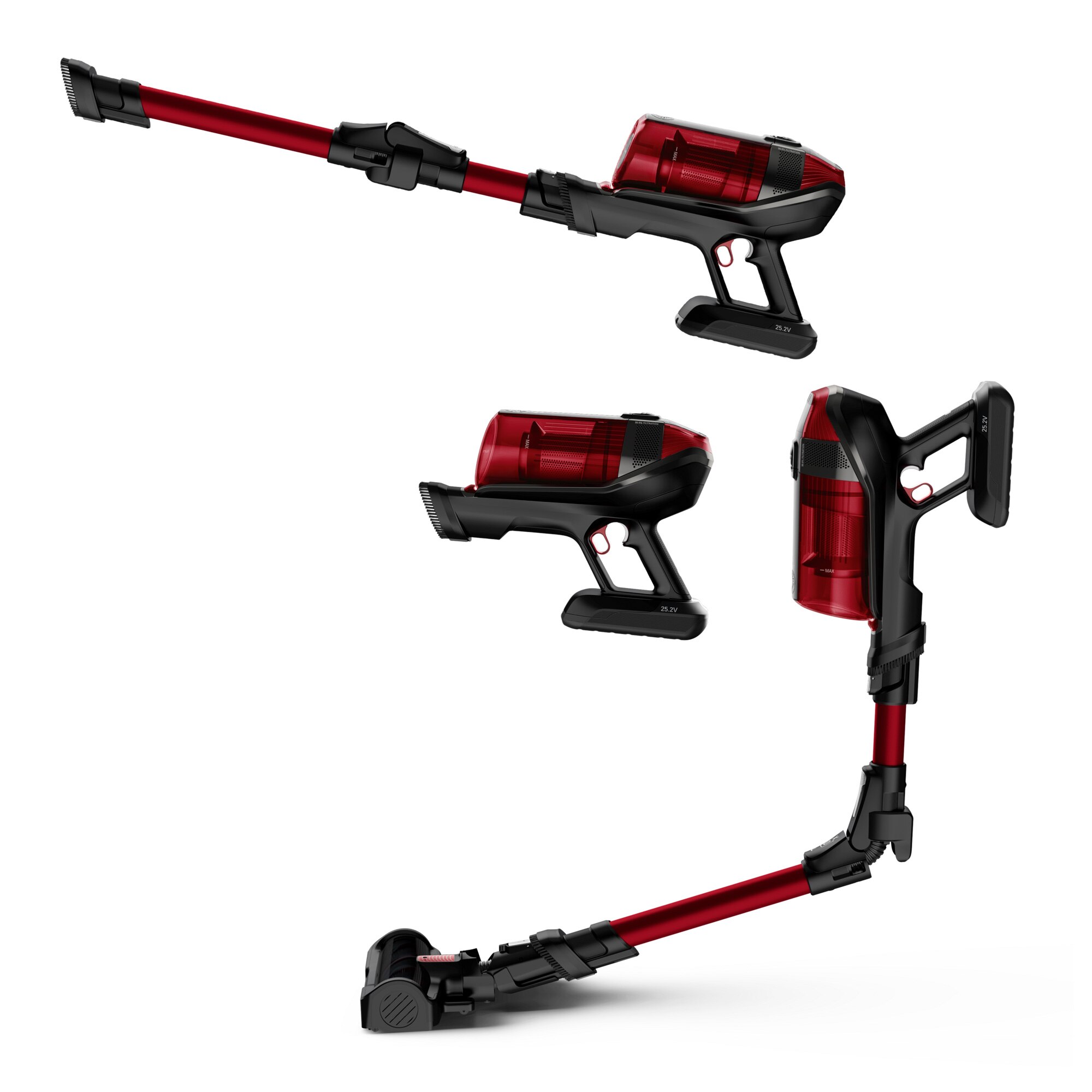 Recondicionado - Grade B - Aspirador Vertical Rowenta RH98A9WO X-Force Flex 12,6 Animal Care com Ajuste Automático de Potencia e de 900 ml - Autonomia 45 min Vermelho-3