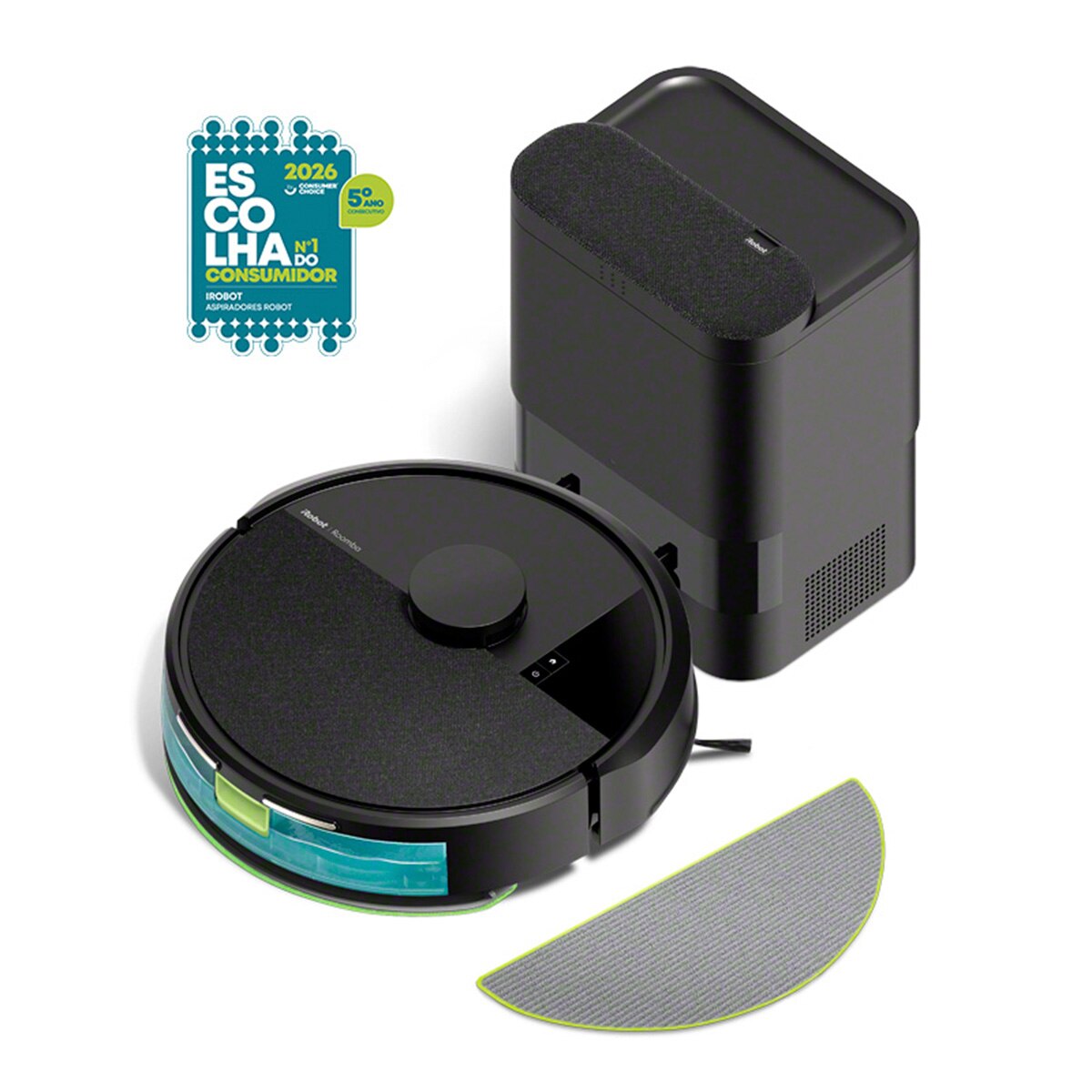 Recondicionado - Grade B - Robot Aspirador Irobot Roomba® Combo 105 + Base Auto Empty com Autonomia de 120 min - Preto Preto-2