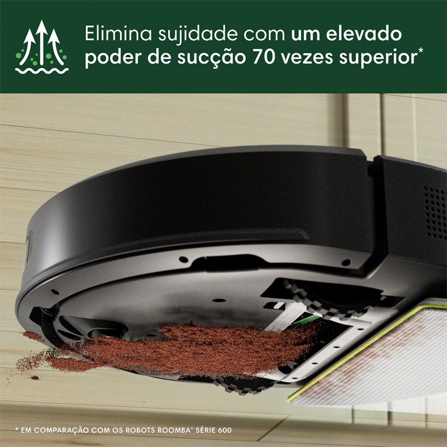 Recondicionado - Grade B - Robot Aspirador Irobot Roomba® Combo 105 + Base Auto Empty com Autonomia de 120 min - Preto Preto-5