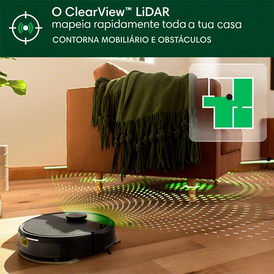 Recondicionado - Grade B - Robot Aspirador Irobot Roomba® Combo 105 + Base Auto Empty com Autonomia de 120 min - Preto Preto-6