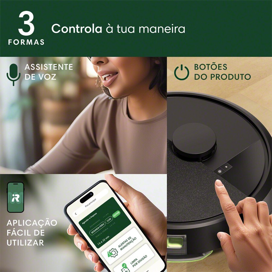 Recondicionado - Grade B - Robot Aspirador Irobot Roomba® Combo 105 + Base Auto Empty com Autonomia de 120 min - Preto Preto-9