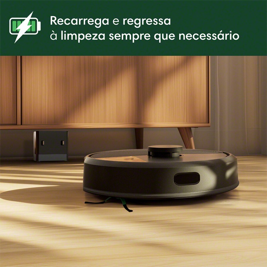 Recondicionado - Grade B - Robot Aspirador Irobot Roomba® Combo 105 + Base Auto Empty com Autonomia de 120 min - Preto Preto-11