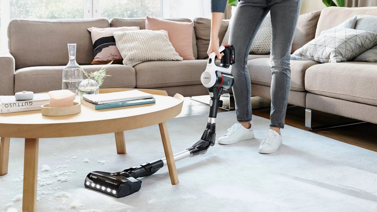 Recondicionado - Grade B - Aspirador Vertical Bosch BCS711XXL Unlimited 7 Recarregável com Autonomia de 40 min - Branco Branco-4
