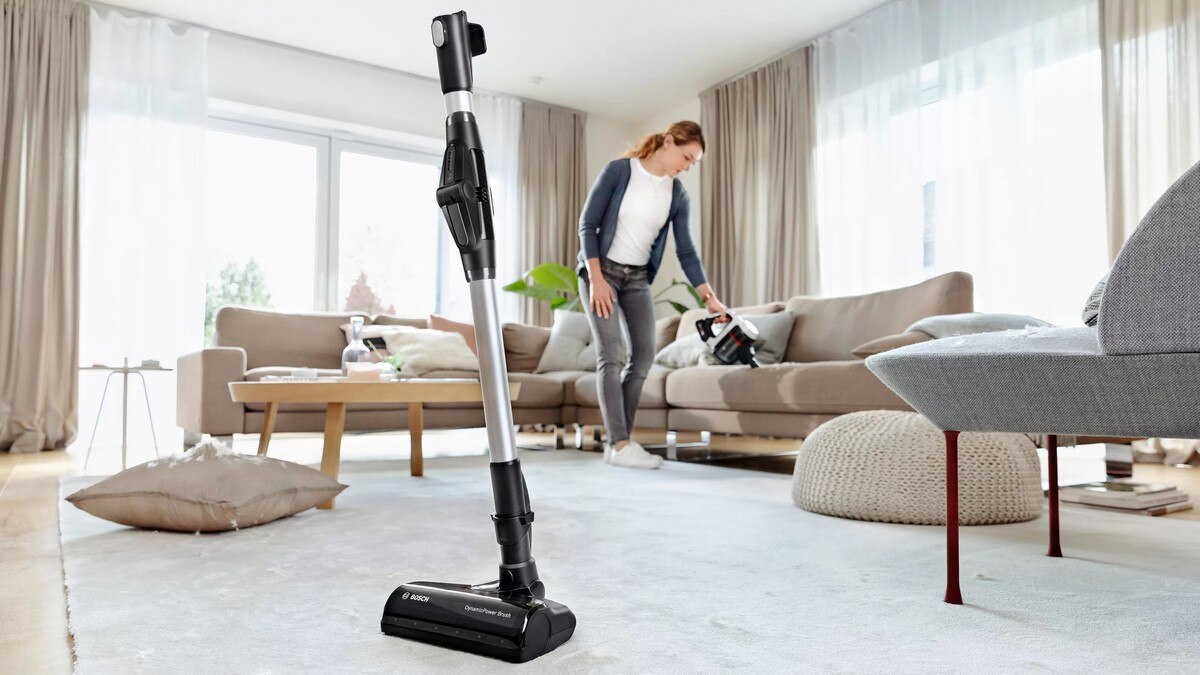 Recondicionado - Grade B - Aspirador Vertical Bosch BCS711XXL Unlimited 7 Recarregável com Autonomia de 40 min - Branco Branco-5
