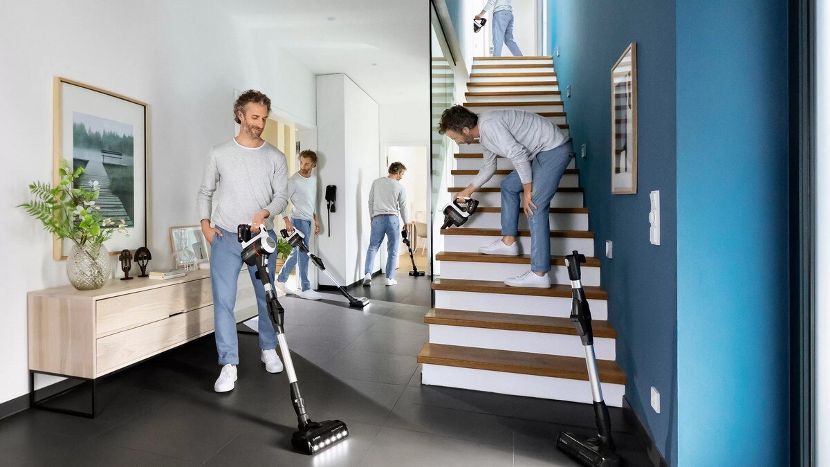 Recondicionado - Grade B - Aspirador Vertical Bosch BCS711XXL Unlimited 7 Recarregável com Autonomia de 40 min - Branco Branco-6