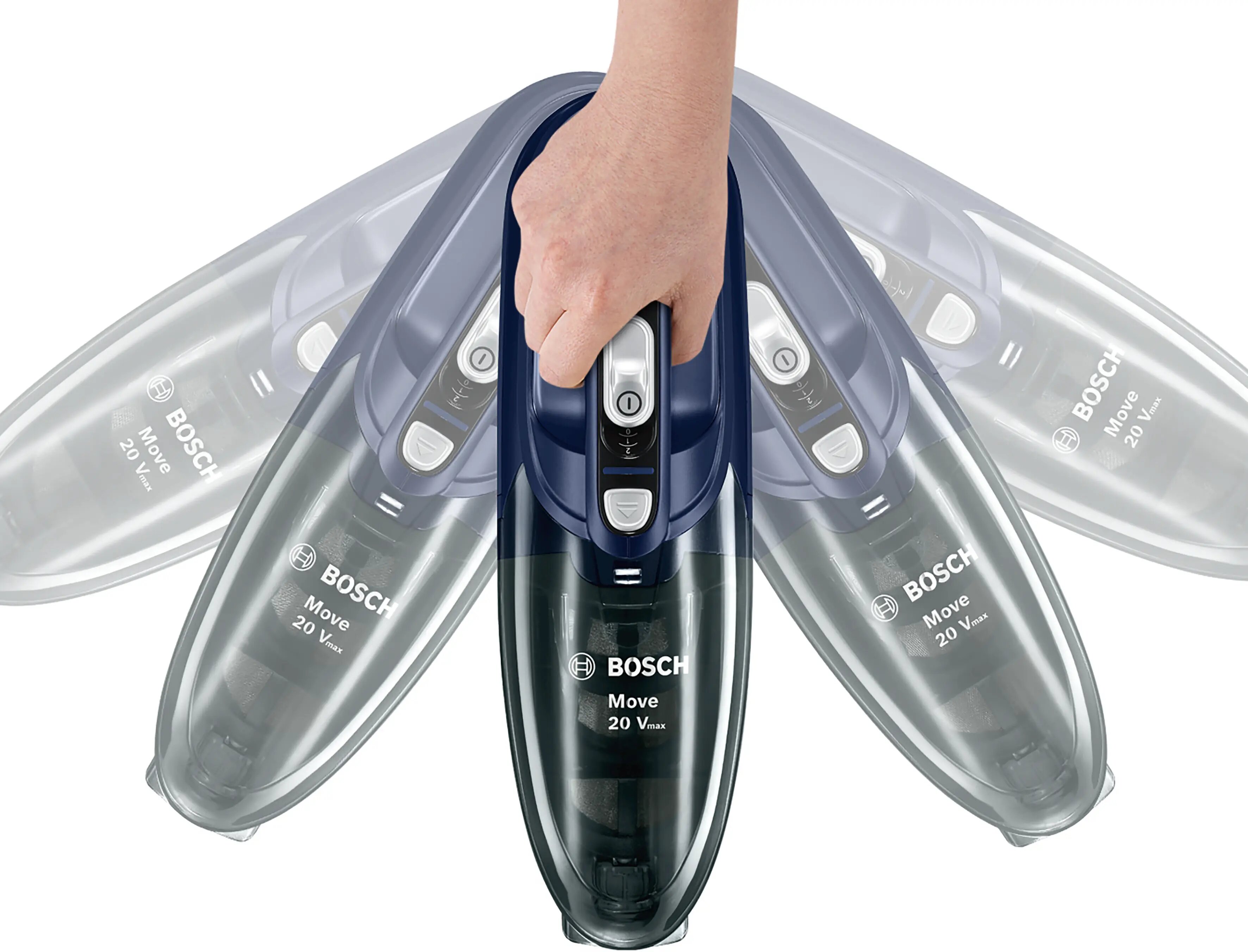 Recondicionado - Grade A - Aspirador de Mão Bosch Move Lithium BHN20L de 20 V Azul-7