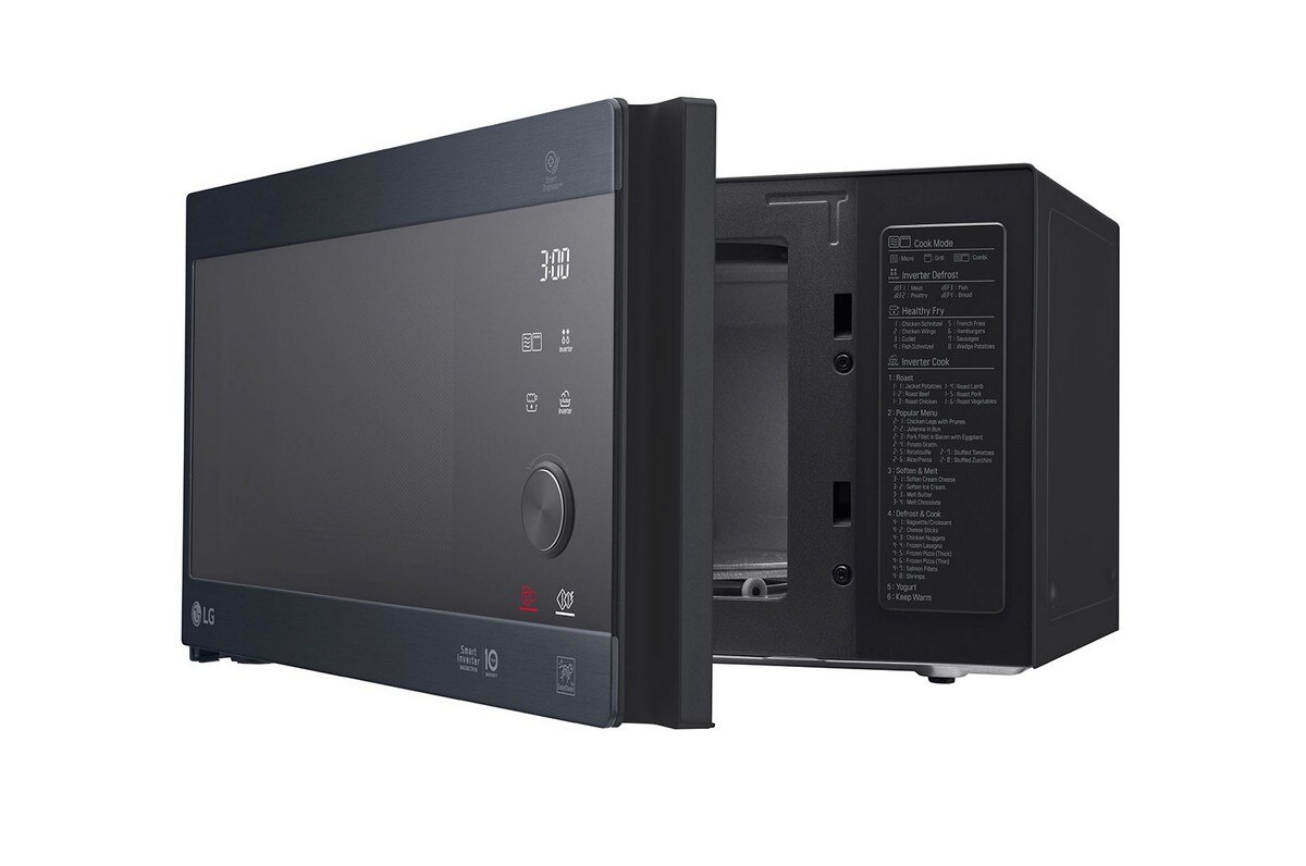Recondicionado - Grade A - Micro-ondas com Grill LG MH6565CPW NeoChef™, Smart Inverter, EasyClean™ de 1000 W e Capacidade de 25 Litros - Preto Mate Preto-6