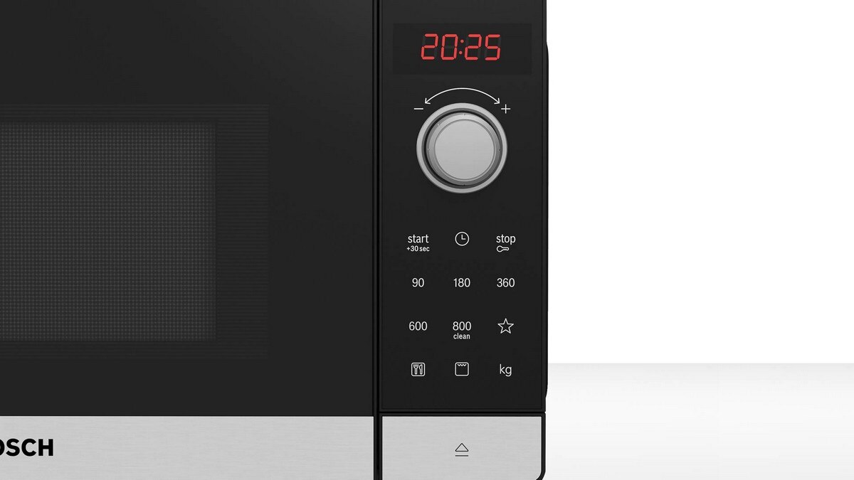 Recondicionado - Grade A - Micro-ondas com Grill Bosch Série 2 FEL023MS2 de 800 W Hidrolítico e Capacidade de 20 Litros - Preto e Inox Preto / Inox-2
