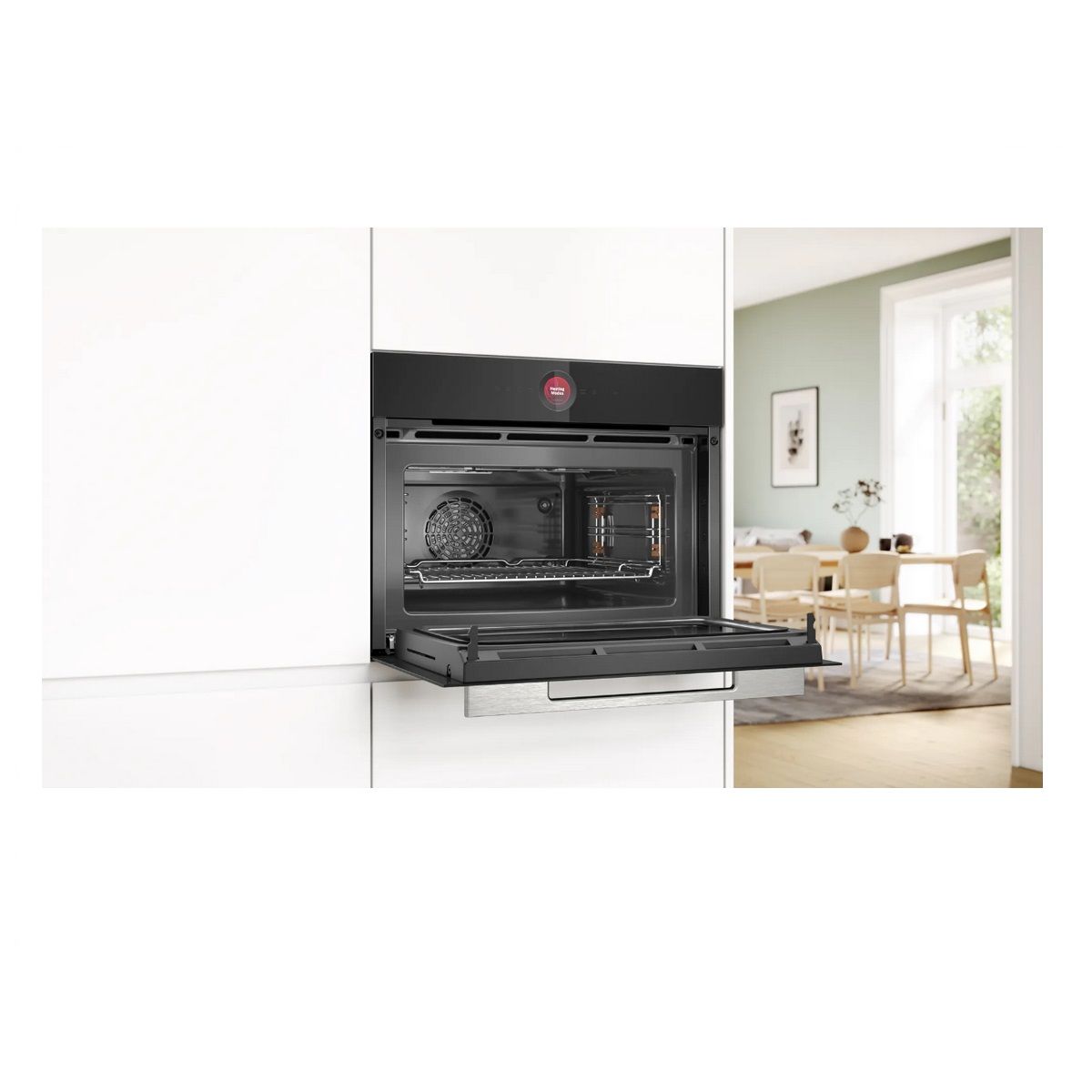 Recondicionado - Grade A - Forno Compacto com Micro-ondas Encastrável Bosch Serie 8 CMG7241B1 Hidrolítico e de 45 Litros - Preto Preto-3