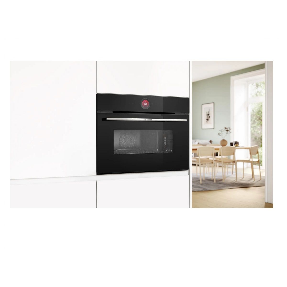 Recondicionado - Grade A - Forno Compacto com Micro-ondas Encastrável Bosch Serie 8 CMG7241B1 Hidrolítico e de 45 Litros - Preto Preto-5