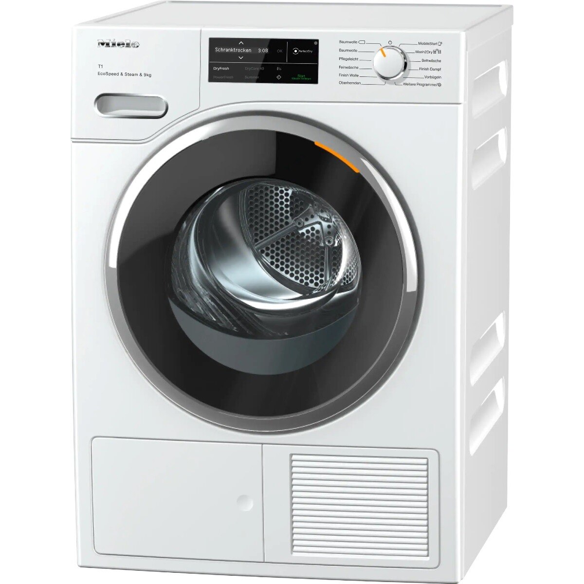 Imagem 0 de Recondicionado - Grade A - Máquina de Secar Roupa Miele TWL780WP EcoSpeed&Steam&9kg DryCare 40 e SilenceDrum com Bomba de Calor e de 9 Kg - Branco Lótus