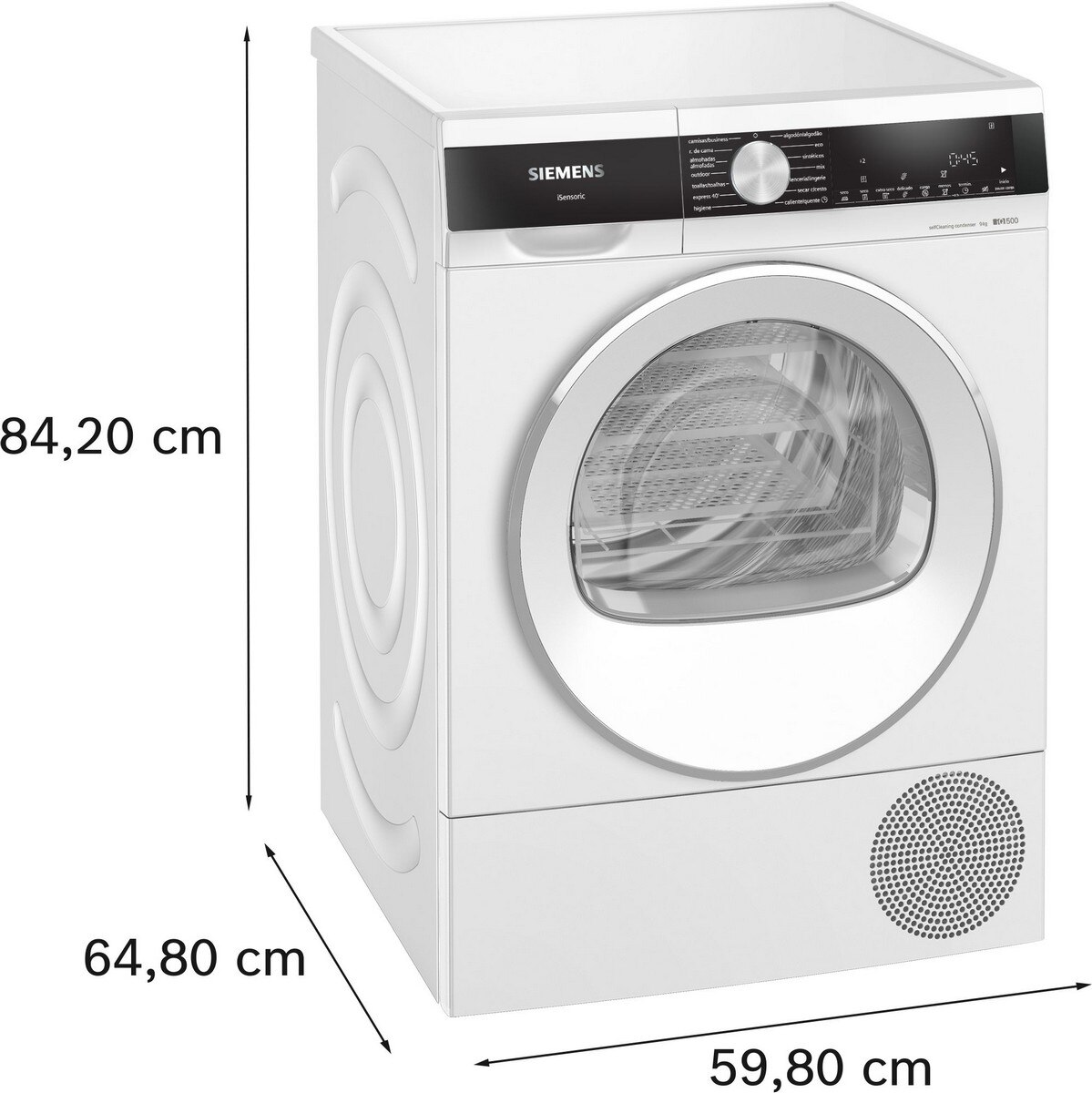 Recondicionado - Grade A - Máquina de Secar Roupa Siemens IQ500 WQ45G2D1EP, Bomba de Calor, AutoDry e de 9 Kg - Branco Branco-2
