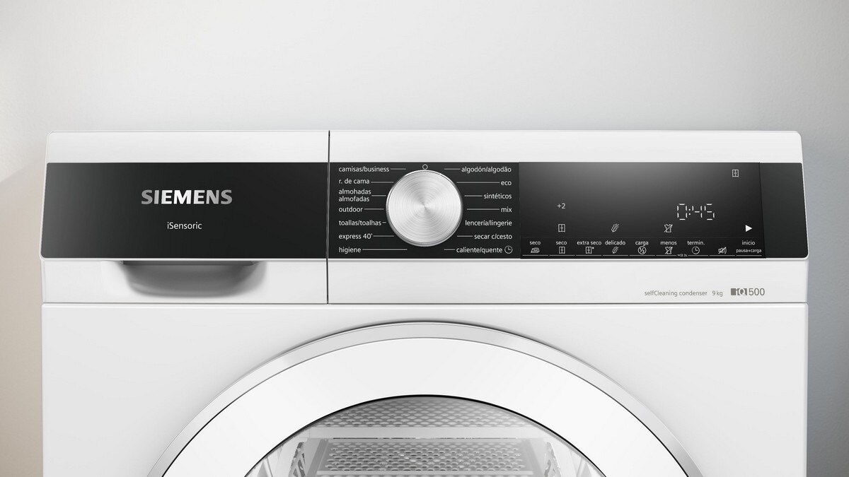 Recondicionado - Grade A - Máquina de Secar Roupa Siemens IQ500 WQ45G2D1EP, Bomba de Calor, AutoDry e de 9 Kg - Branco Branco-4