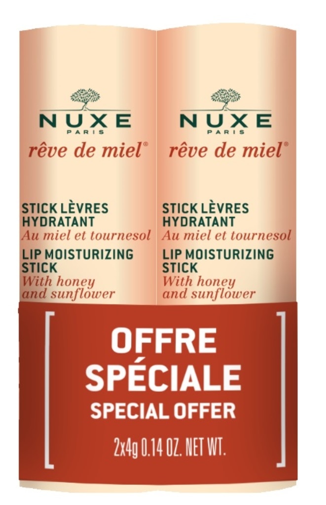Rêve de Miel Stick Lèvres Hydratant 2x4g Nuxe 1