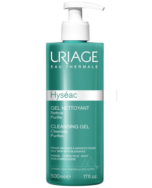 Hyseac Gel Limpeza Suave 500ml Uriage 1