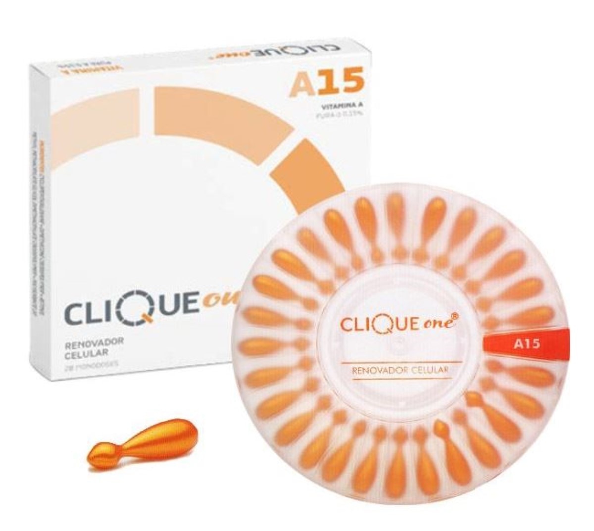 Renovador Celular para Rosto Clique One A15 2x28 Cápsulas Derma 1
