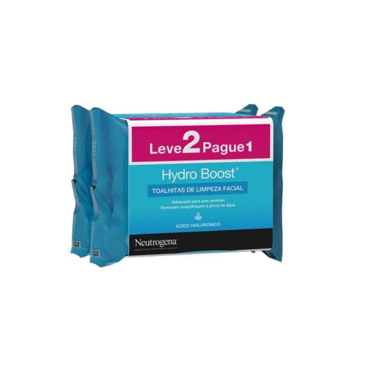 Hydro Boost Toalhitas de Limpeza Facial c/ Oferta 2ª Unidade 2 x 25 unidades Neutrogena 1