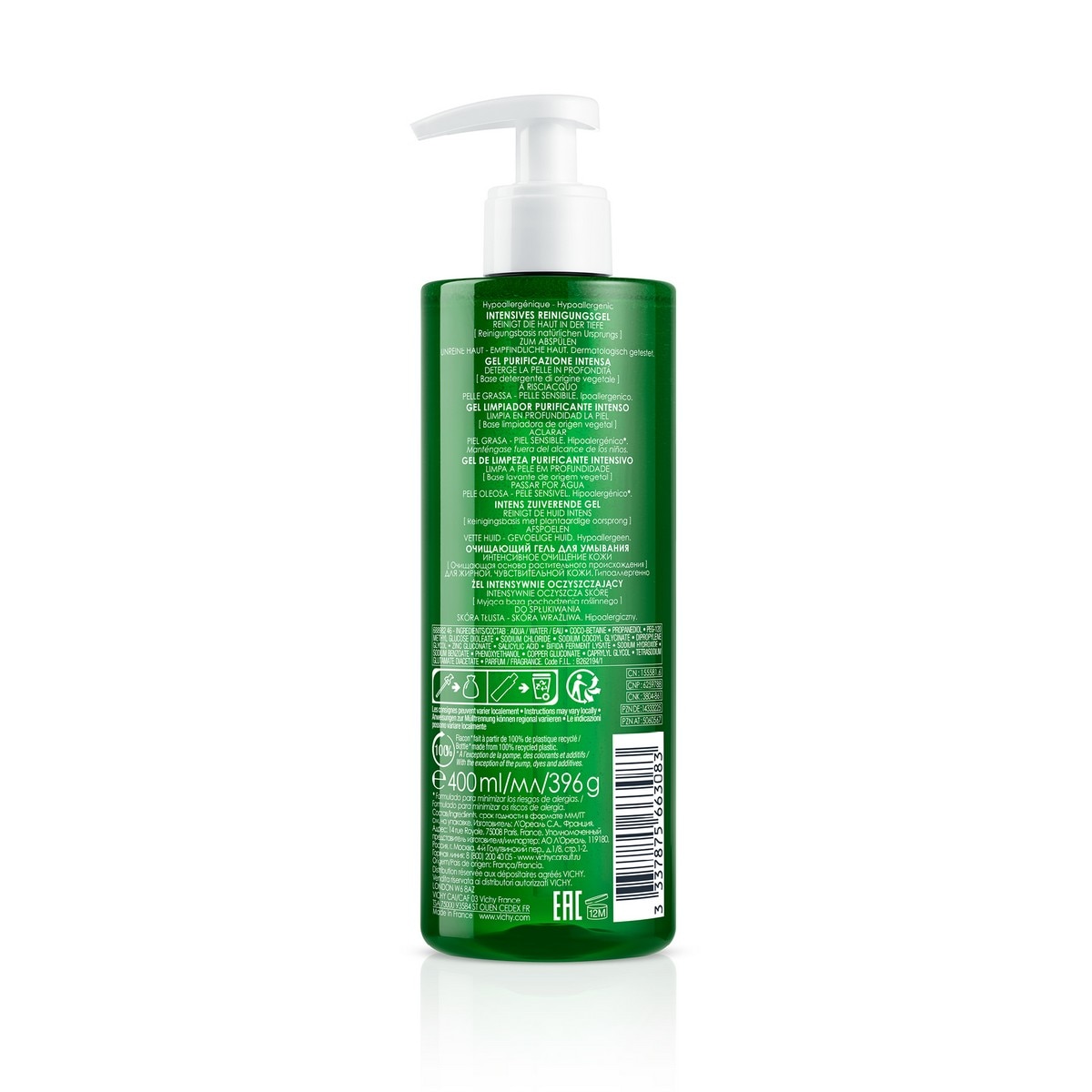 Gel de Limpeza Phytosolution Normaderm 400ml Vichy 2