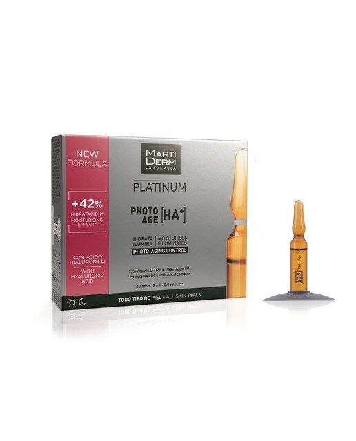Imagem 0 de Ampolas Platinum Photo-Age HA+ 10x2ml Martiderm