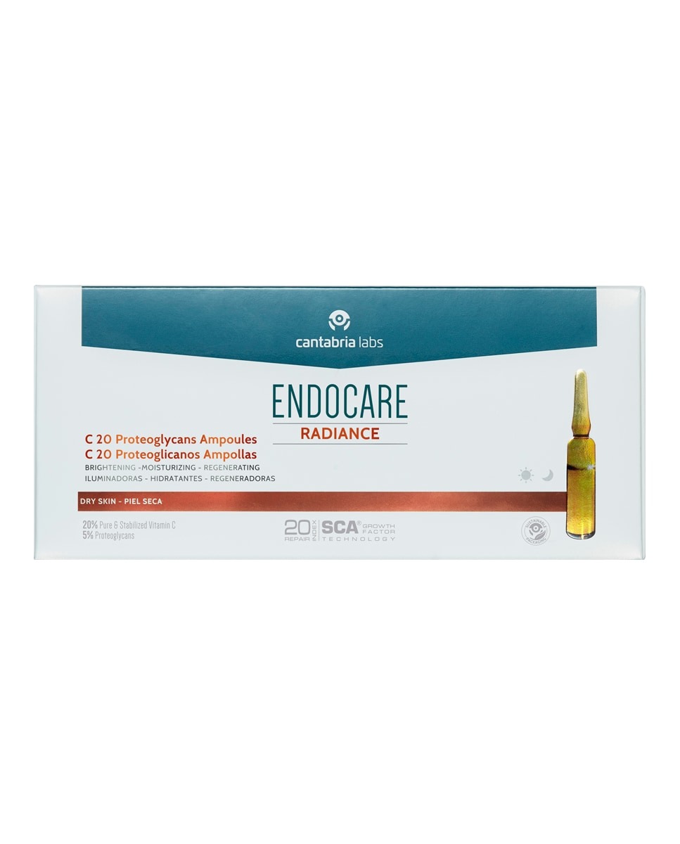 Ampolas de Rosto Radiance C20 Proteoglicanos 30x2ml Endocare 2