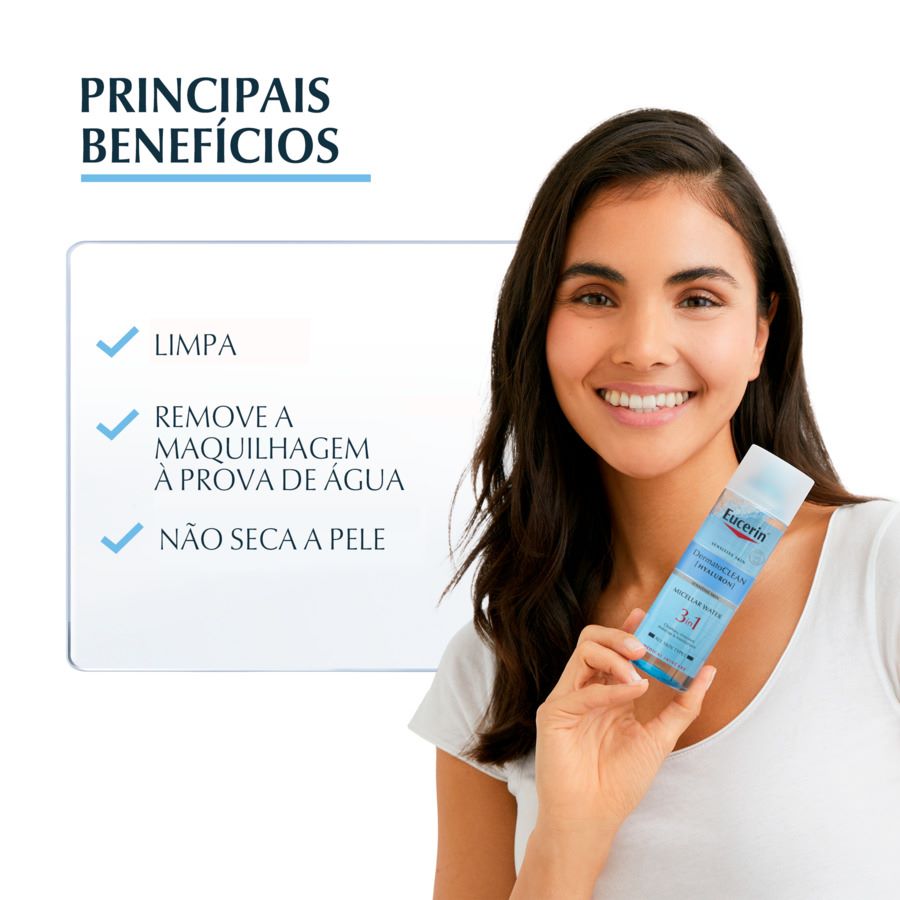 Água Micelar 3 em 1 Limpa, Desmaquilha e Hidrata DermatoCLEAN [Hyaluron] - 400 ml 4
