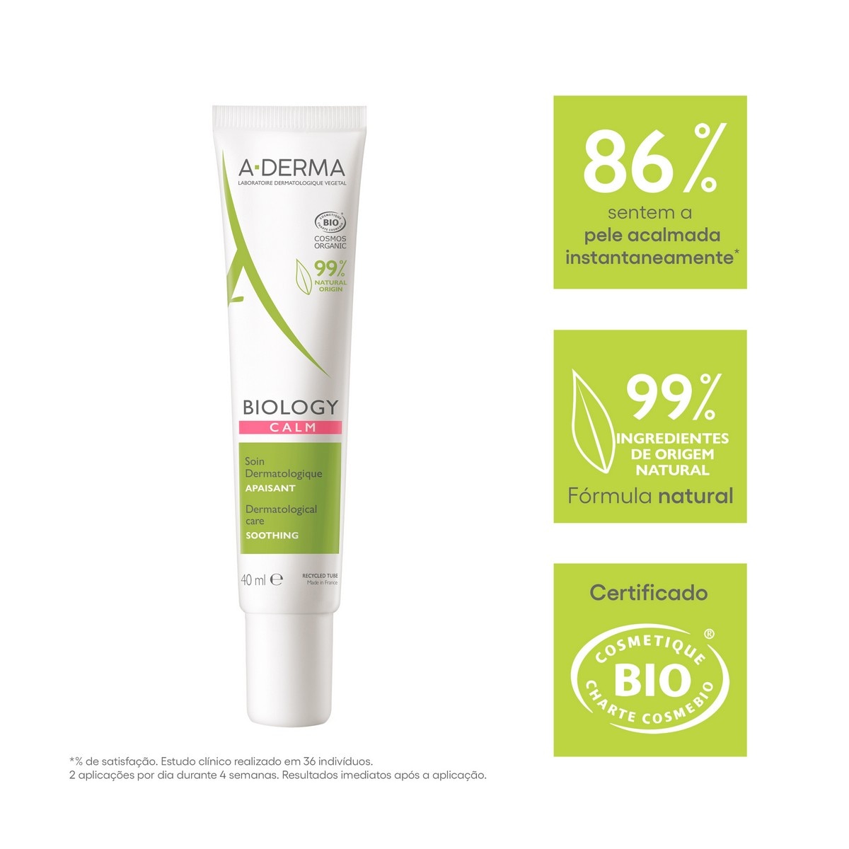 Cuidado Dermatológico Calmante Biology Calm - 40 ml 4