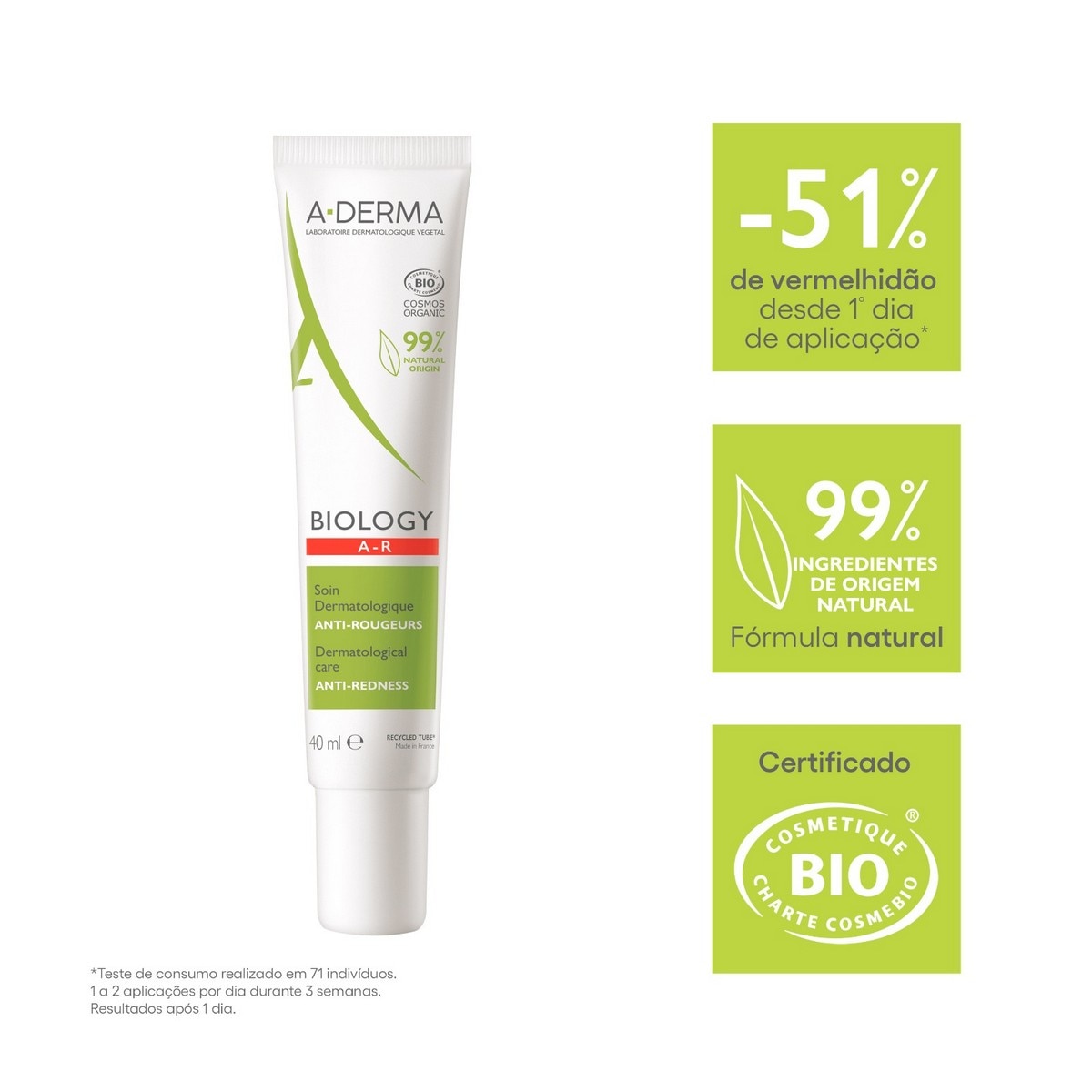 Cuidado Dermatológico Antivermelhidão Biology AR - 40 ml 4