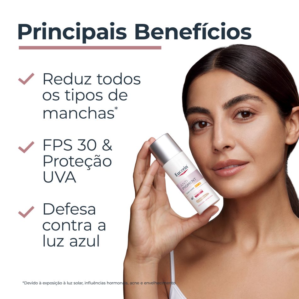 Creme de Dia Anti-Pigment FPS 30 com Cor - 50 ml Tom Médio-5