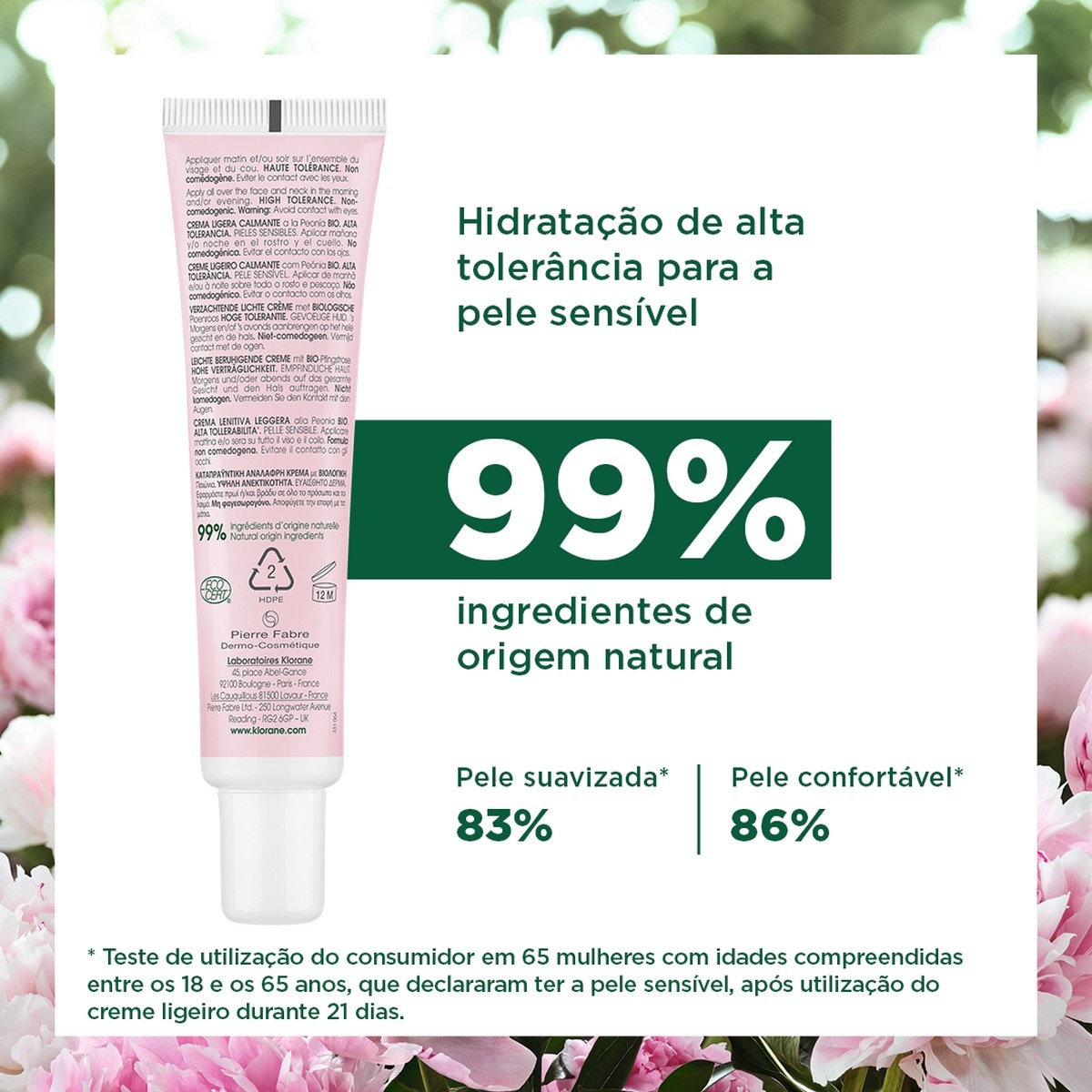 Creme Ligeiro Calmante com Peónia BIO - 40 ml 3