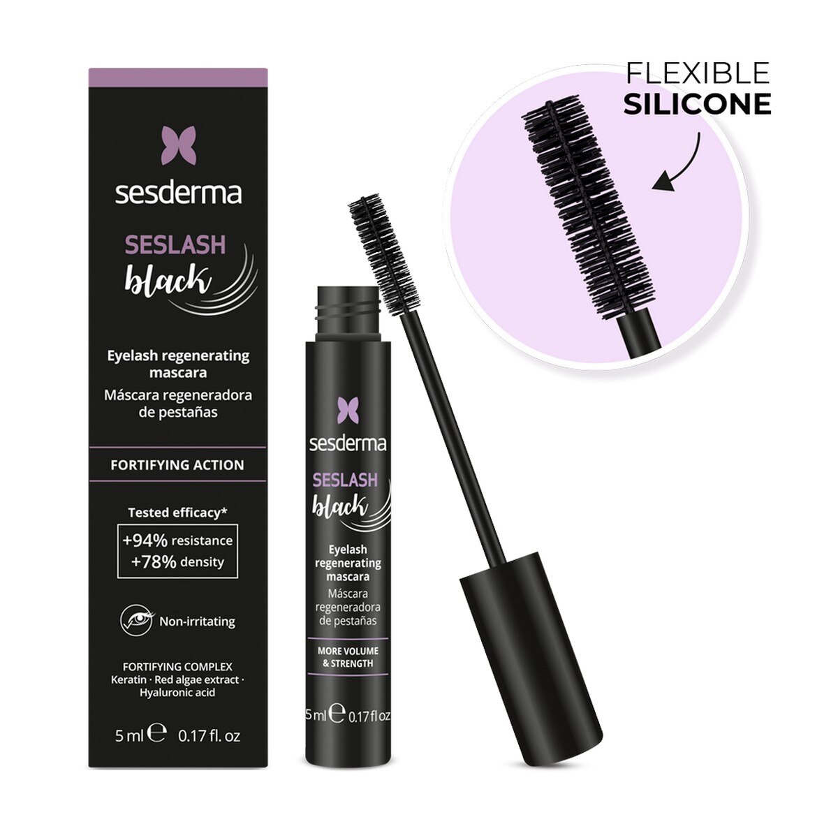 Máscara de Pestanas Seslash Black - 5 ml Preto-2