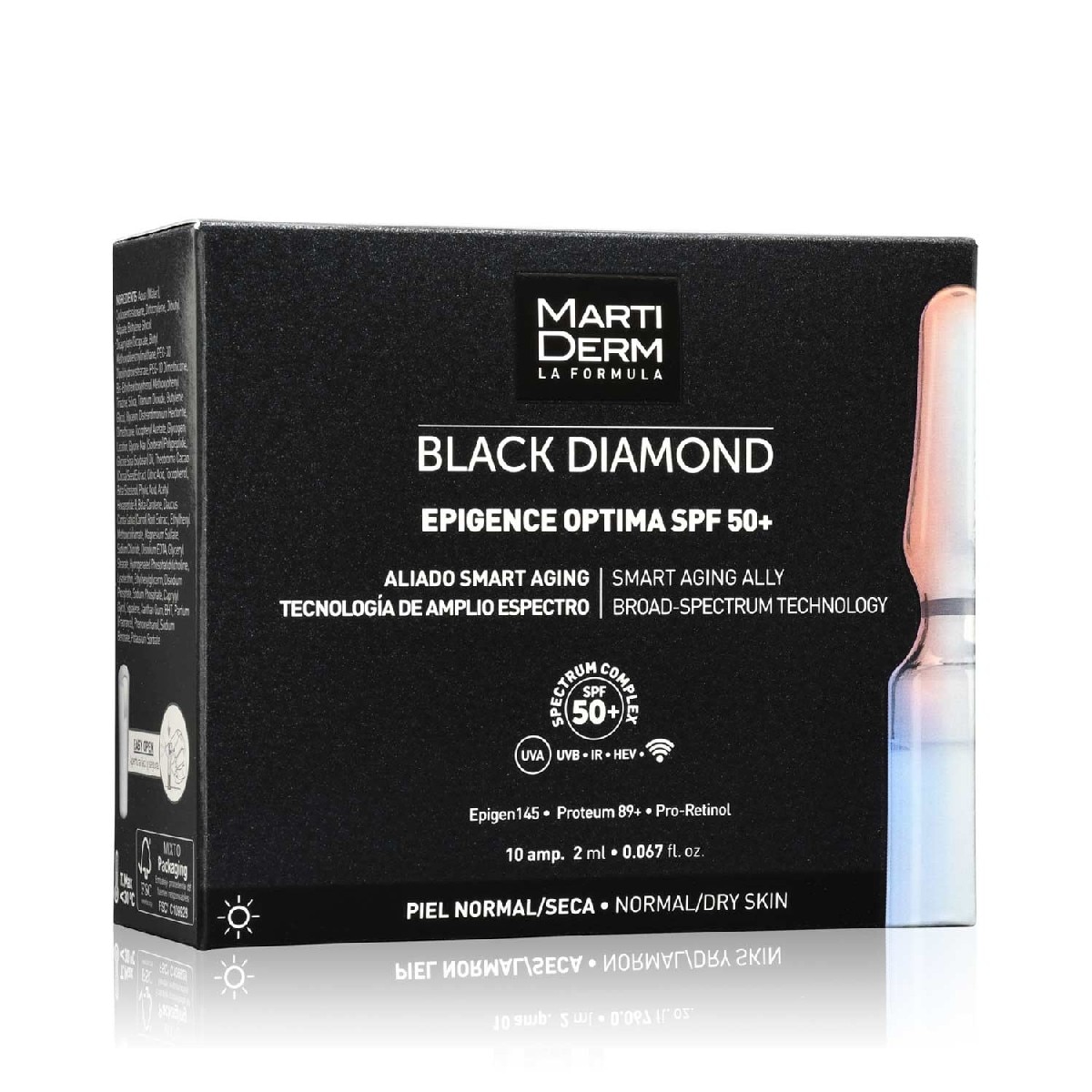 Imagem 0 de 10 Ampolas Martiderm Black Diamond Epigence Optima SPF50+
