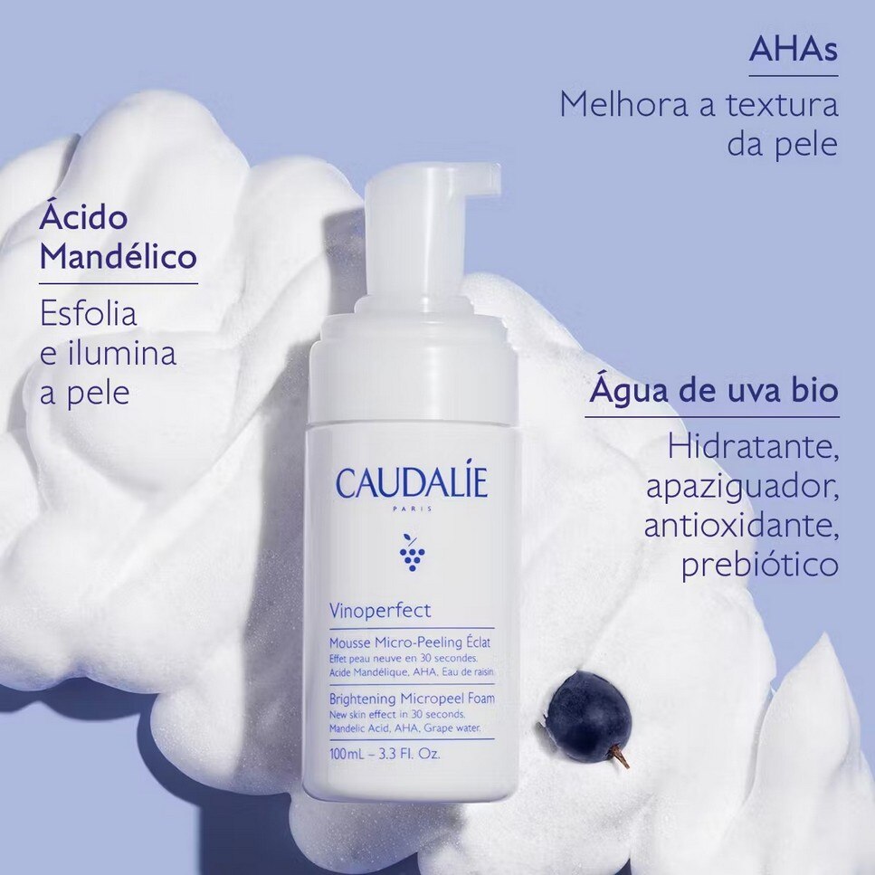 Espuma Micropeeling Luminosidade Vinoperfect - 100 ml 3