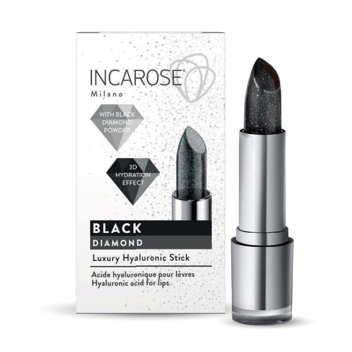 Imagem 0 de Stick Labial Incarose Black Diamond Luxury Hyaluronic Stick