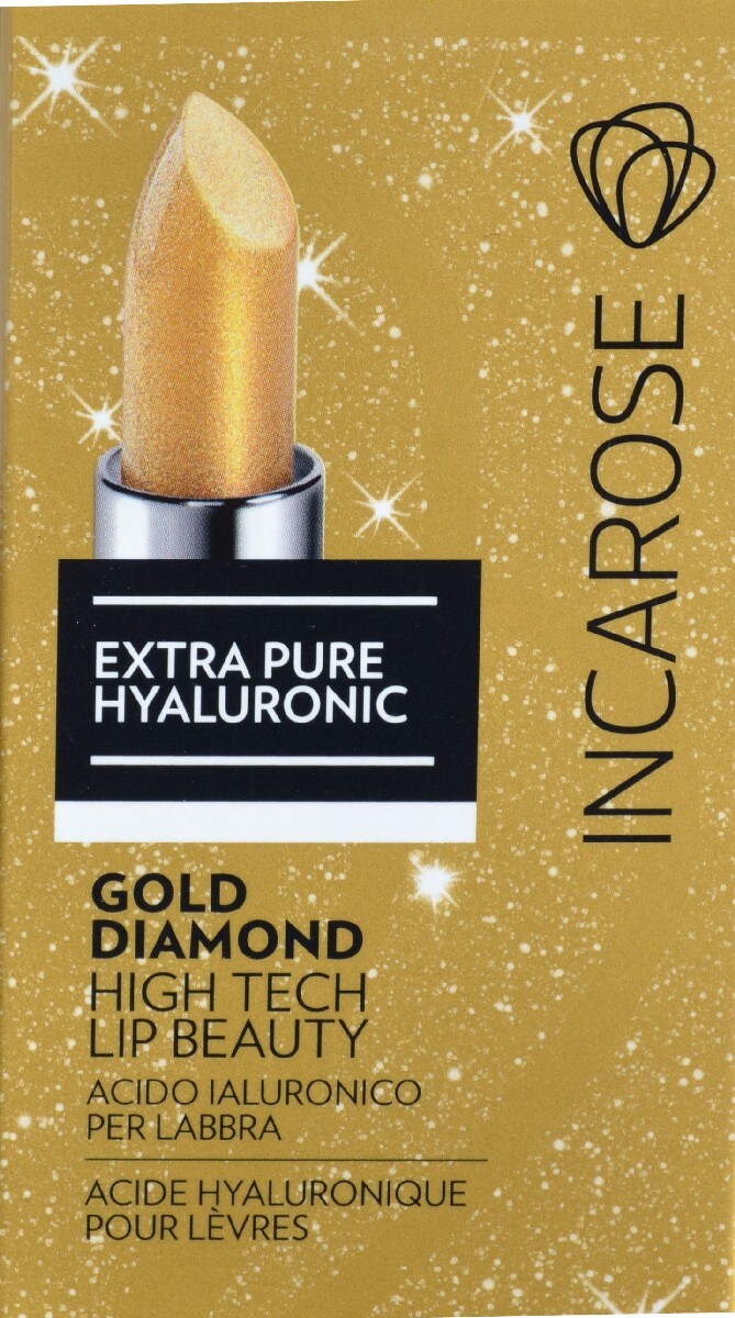 Stick Labial Incarose Extra Pure Hialurónico Gold Diamond 1