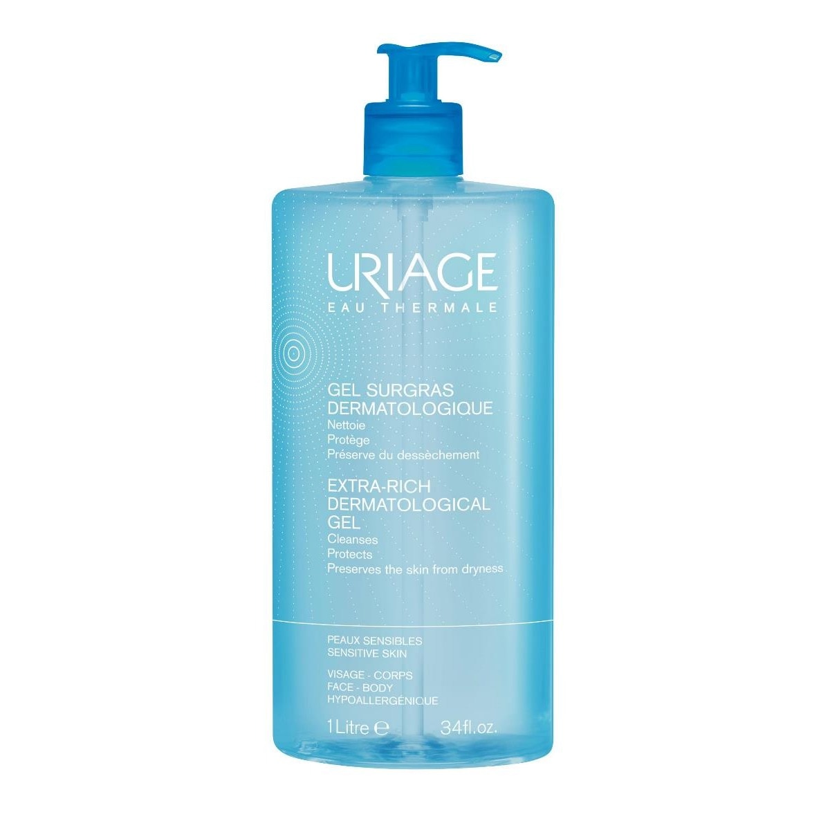 Gel de Limpeza Surgras Líquido 1L Uriage 1