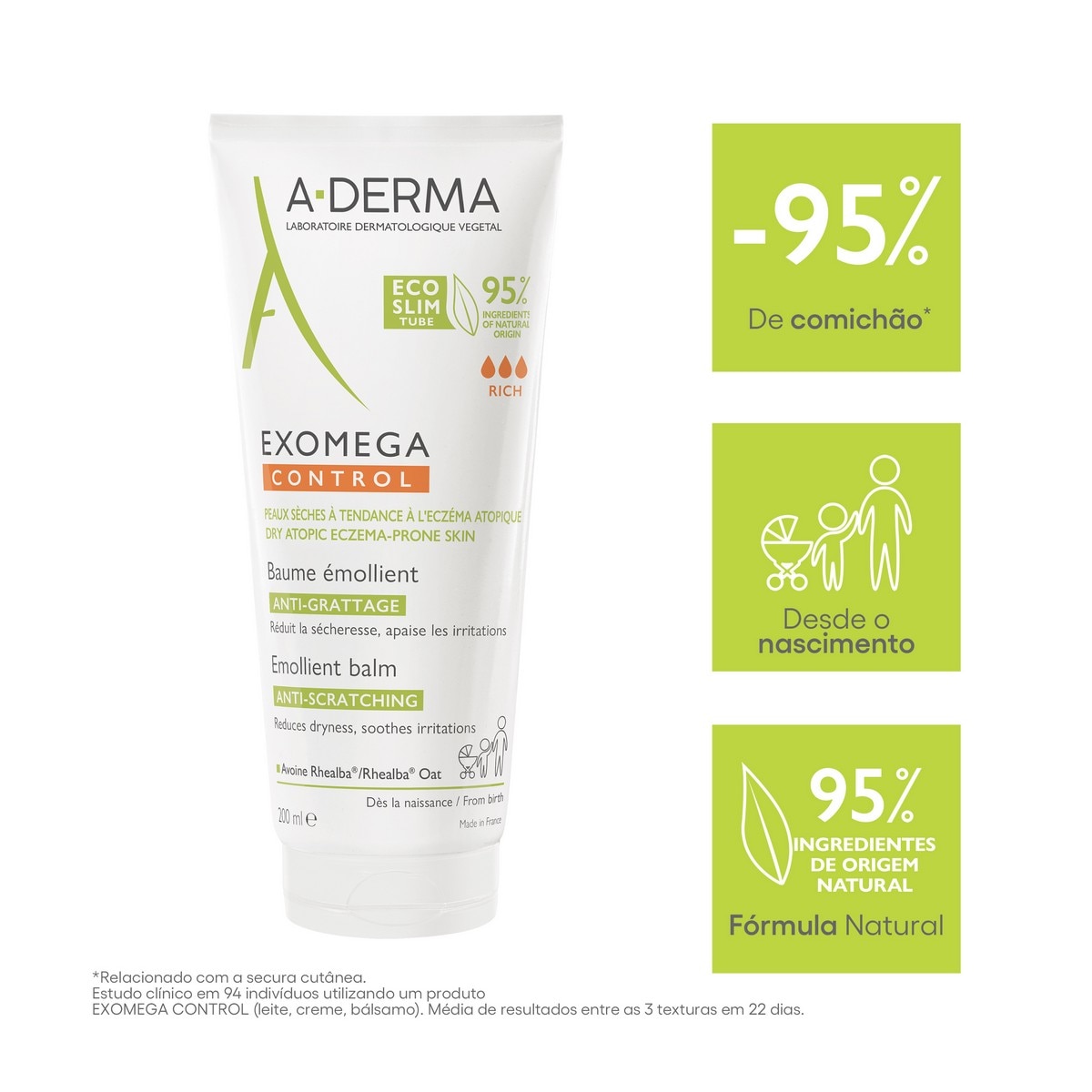 Bálsamo Emoliente Exomega Control - 200 ml 4