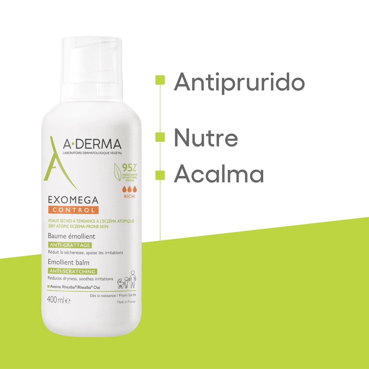 Bálsamo Emoliente Exomega Control - 400 ml 6