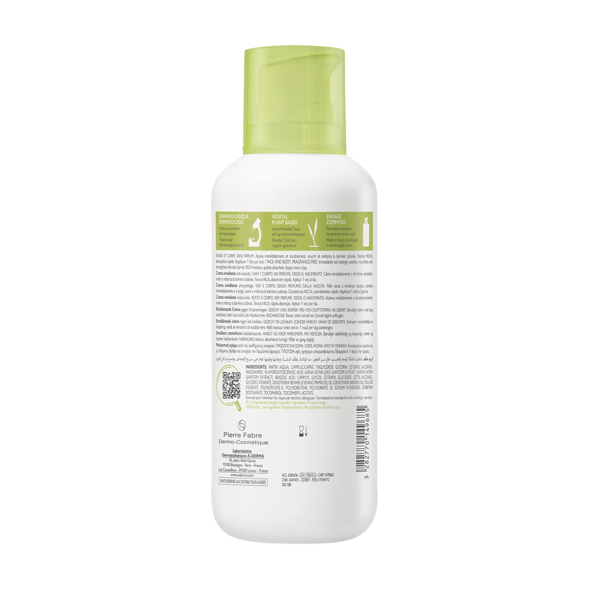 Creme Emoliente Exomega Control - 400 ml 2