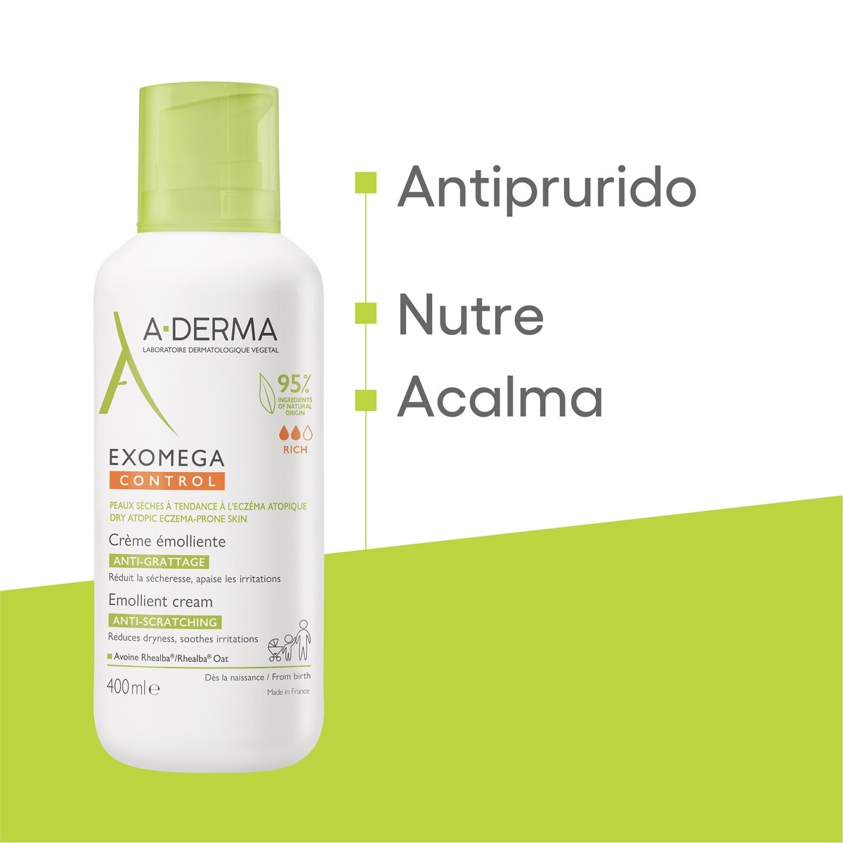 Creme Emoliente Exomega Control - 400 ml 4