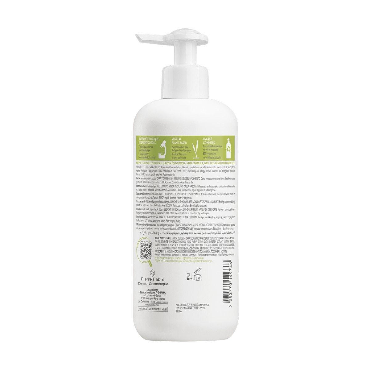 Leite Emoliente Exomega Control - 400 ml 2