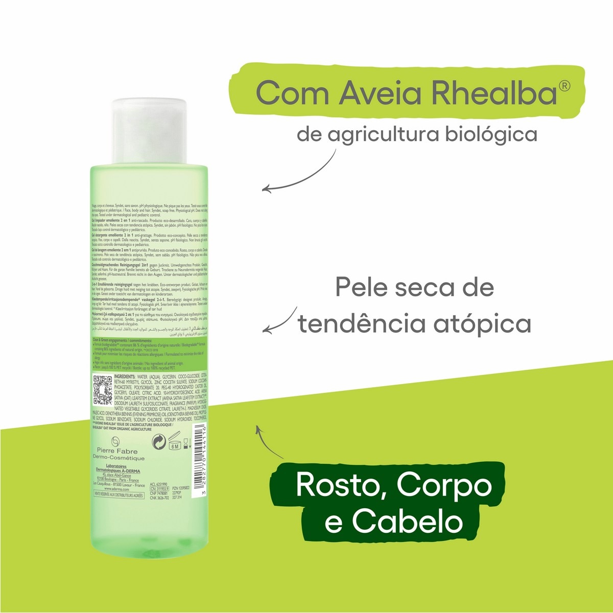 Gel Corpo e Cabelo Exomega Control - 200 ml 3