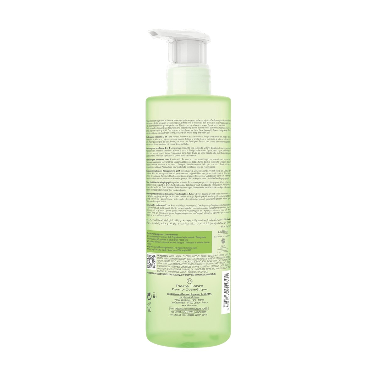 Gel Corpo e Cabelo Exomega Control - 500 ml 2